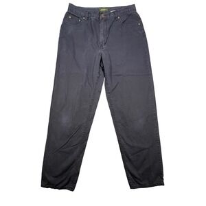 Eddie Bauer Navy Blue Cotton Twill Straight Leg Pants Women 12